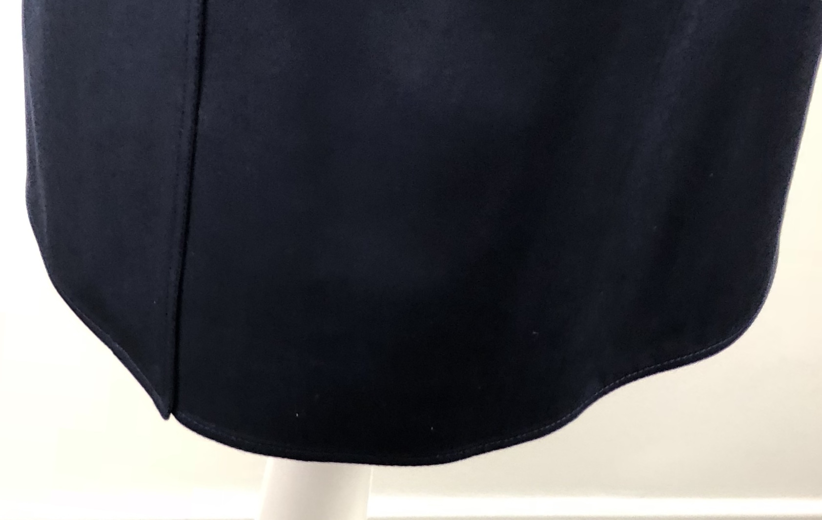 Chanel Vintage Navy Blue Pencil Skirt with CC Gold Buttons