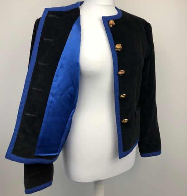 Saint-Laurent Jacket Vintage Jewel Buttons Black Blue