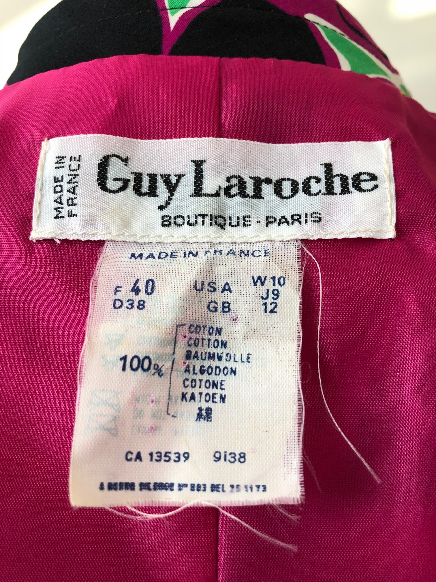 GUY LAROCHE Blazer Cropped Cut 1980s - Image 6