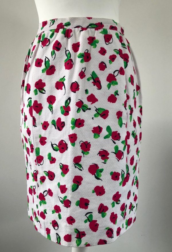 GUY LAROCHE Two Pieces Skirt Suit Vintage Flowery Quilted Cotton Rare - Image 13