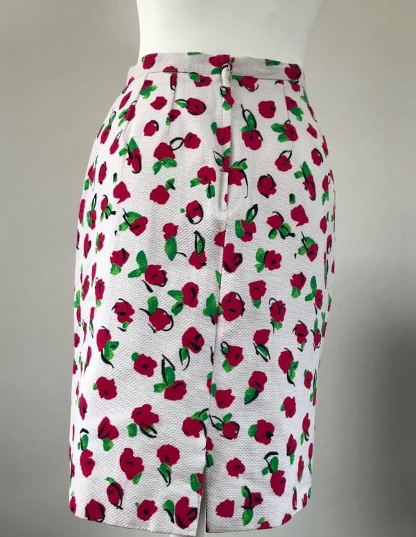 GUY LAROCHE Two Pieces Skirt Suit Vintage Flowery Quilted Cotton Rare - Image 14