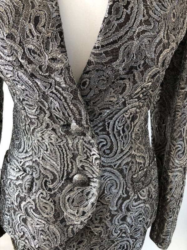 JEAN-LOUIS SCHERRER Skirt Suit Embroidered Brocade Vintage - Image 5