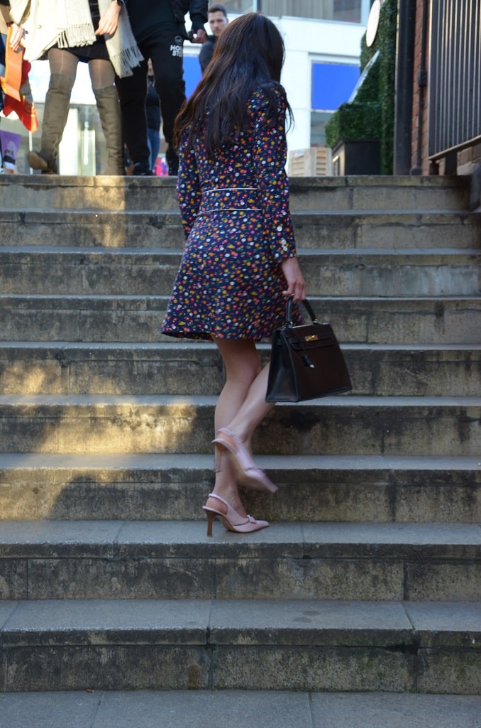 1970s French Floral Vintage Jacket and Mini Skirt - Image 4