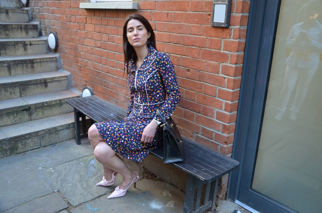 1970s French Floral Vintage Jacket and Mini Skirt - Image 2