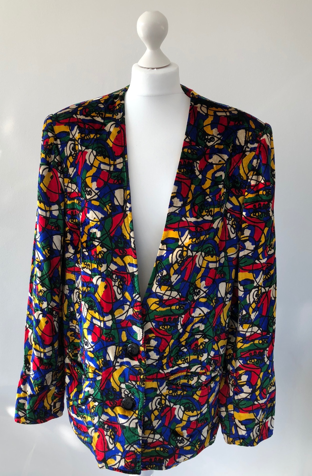 LANVIN Vintage Arty Jacket POLLOCK Style 1980's