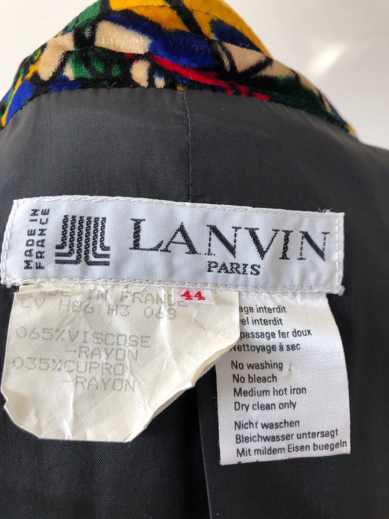 LANVIN Vintage Arty Jacket POLLOCK Style 1980's - Image 7