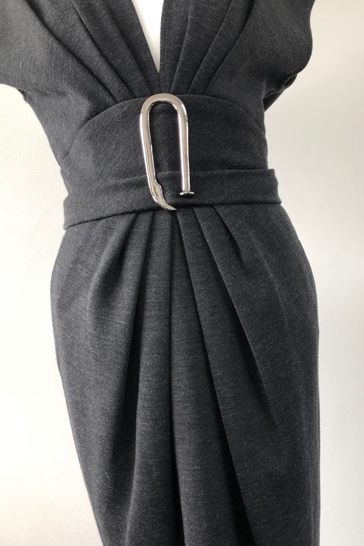 HERMÈS Vintage Dress Large Silver Buckle - Image 4