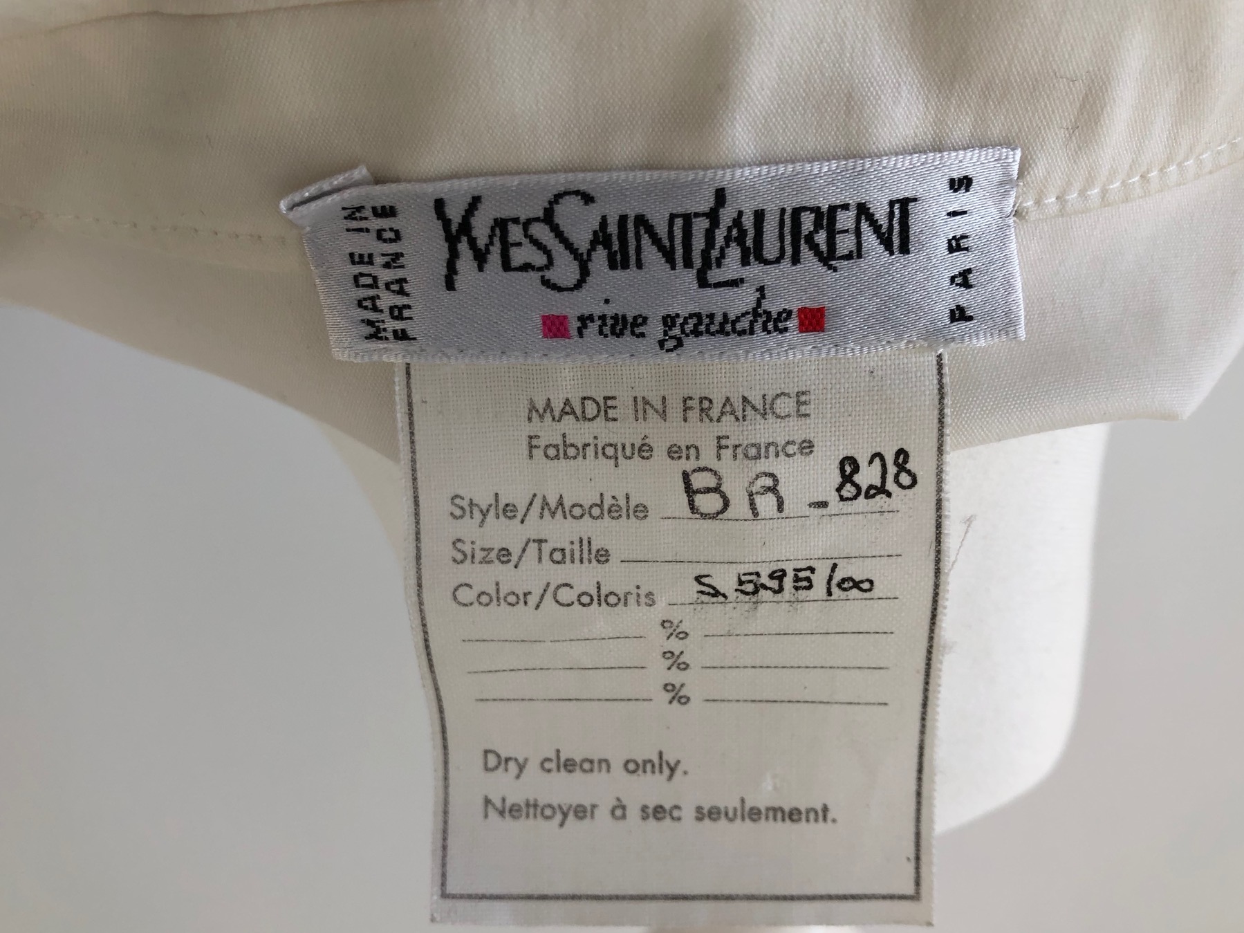 YVES SAINT-LAURENT Wrap Blouse Top Long Sleeves Vintage - Image 9