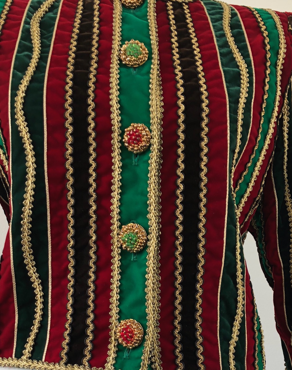 YSL YVES SAINT-LAURENT Velvet Multicoloured Evening Low Cut Jacket - Image 4