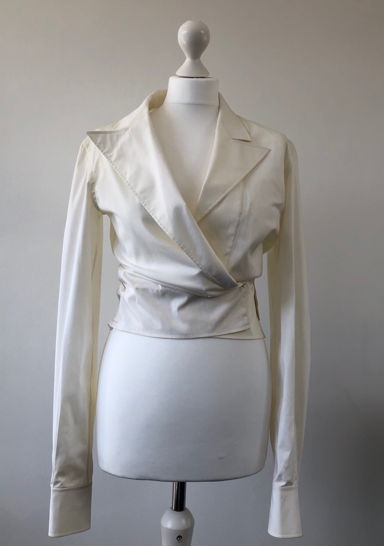 YVES SAINT-LAURENT Wrap Blouse Top Long Sleeves Vintage - Image 3