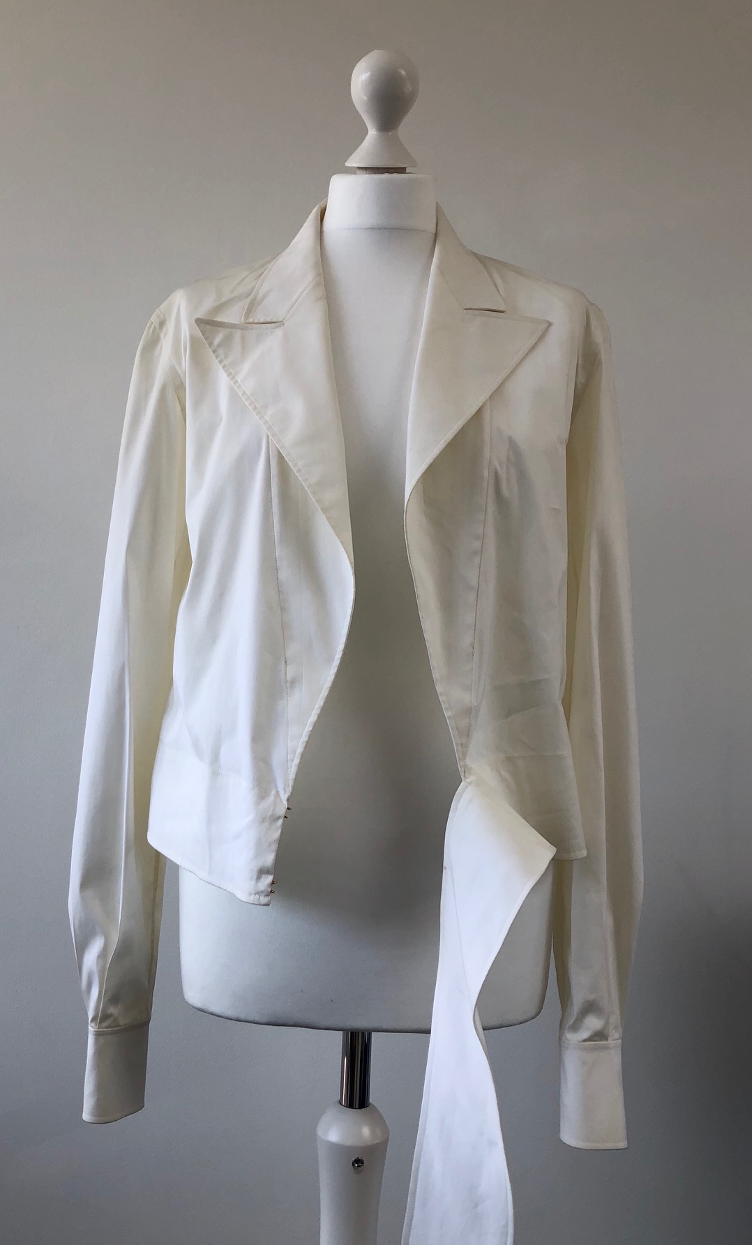 YVES SAINT-LAURENT Wrap Blouse Top Long Sleeves Vintage - Image 4