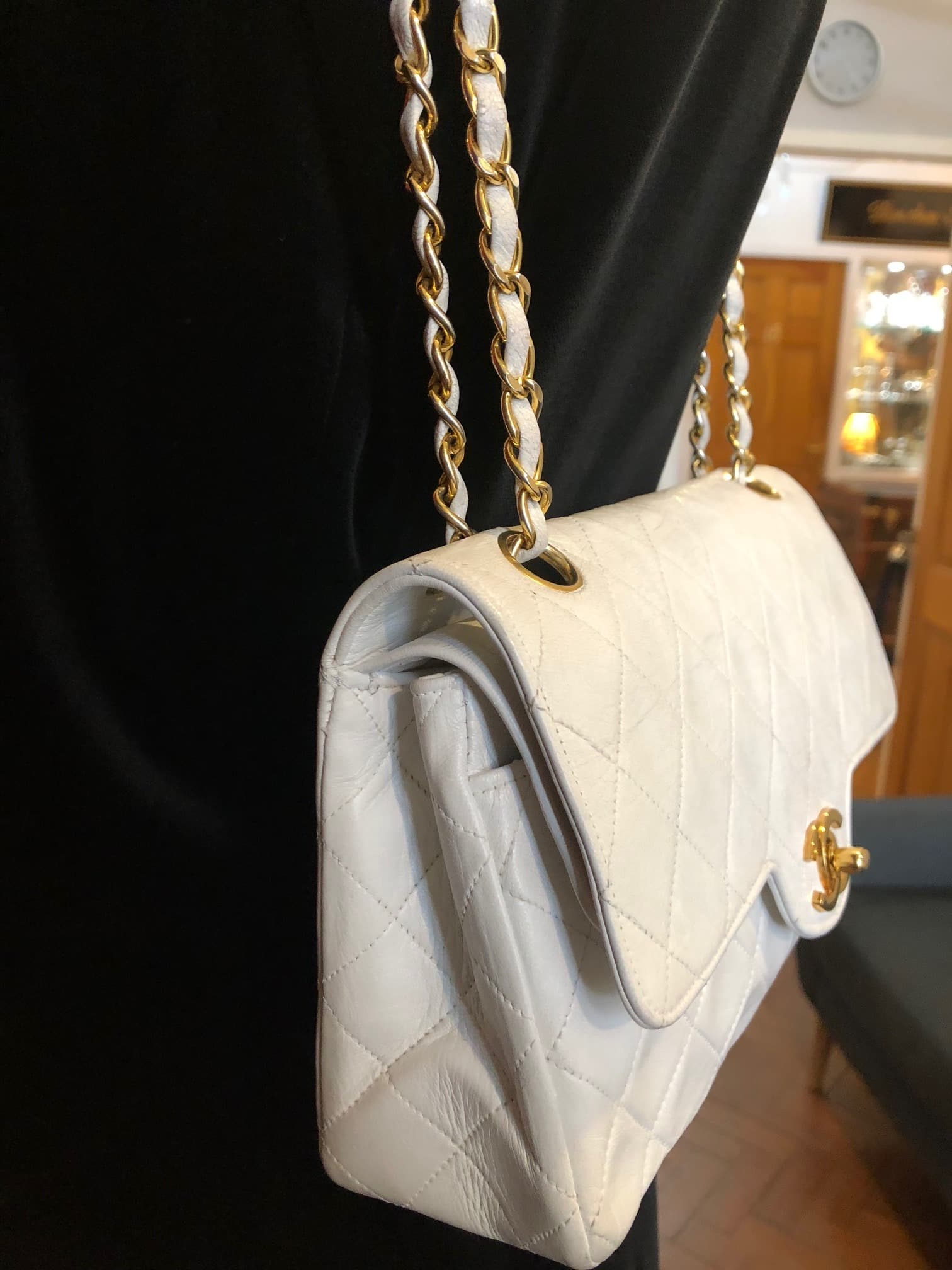 CHANEL Timeless Leather Double Flap Bag - Image 4