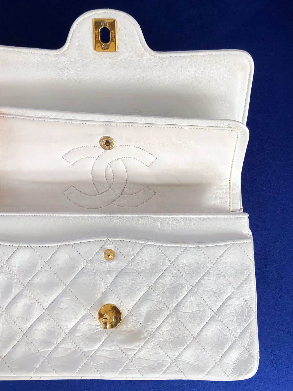 CHANEL Timeless Leather Double Flap Bag - Image 7