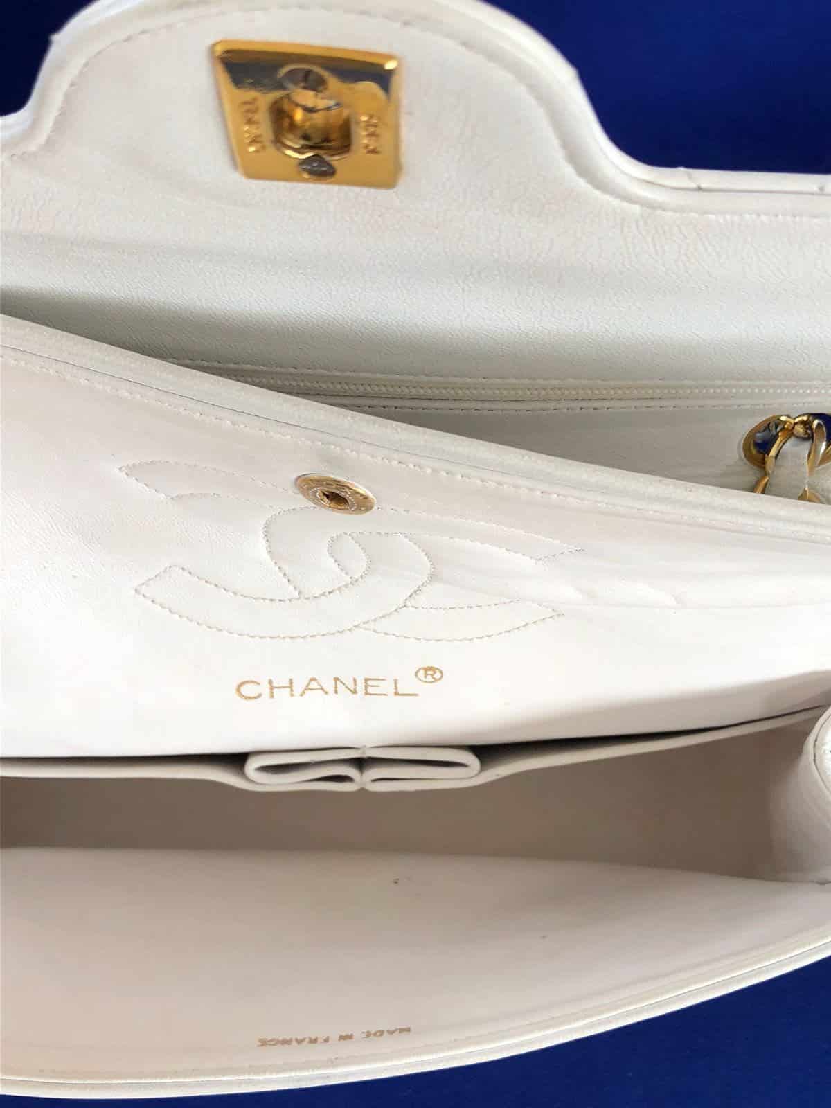 CHANEL Timeless Leather Double Flap Bag - Image 8