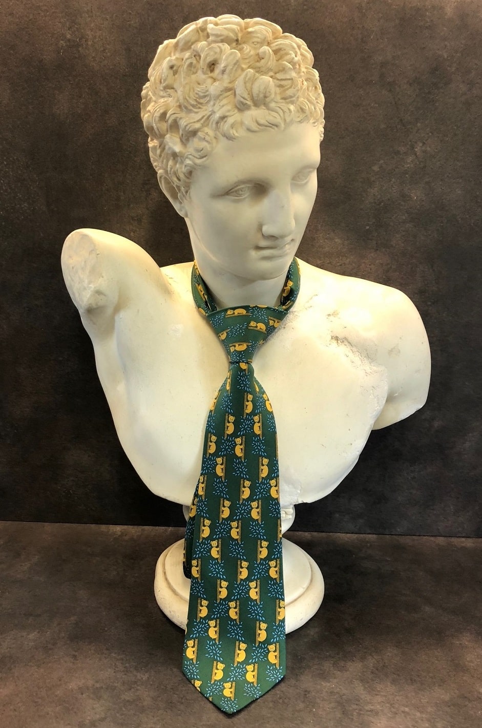 Hermès Vintage koala Print Tie