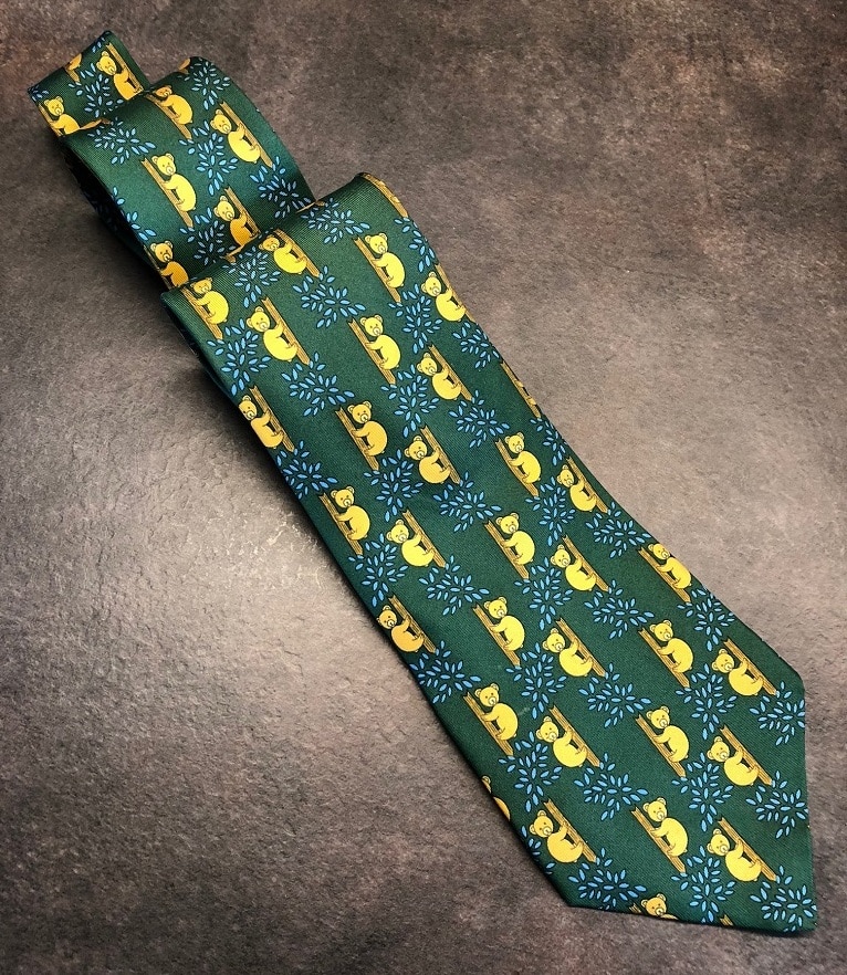 Hermès Vintage koala Print Tie - Image 3
