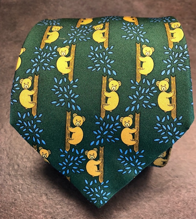 Hermès Vintage koala Print Tie - Image 4