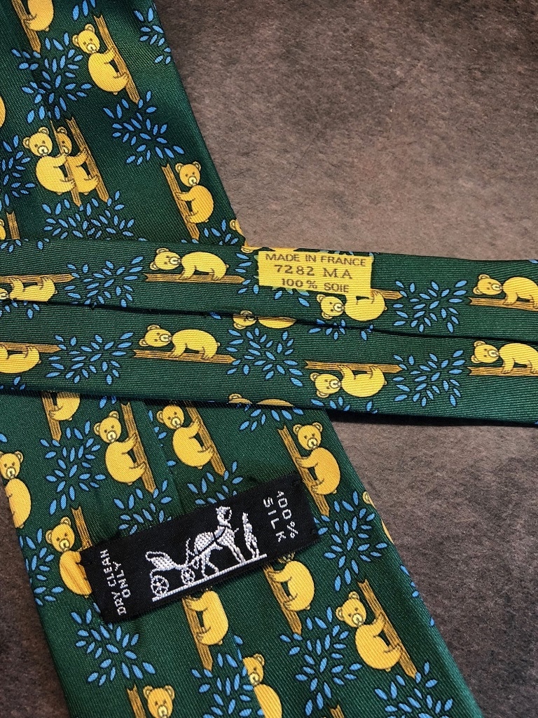 Hermès Vintage koala Print Tie - Image 6