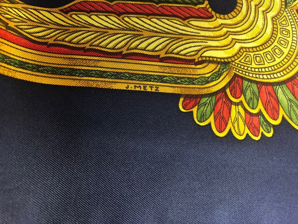 Hermès Scarf Vintage Les Parures Du Vent by Joachim Metz - Image 9