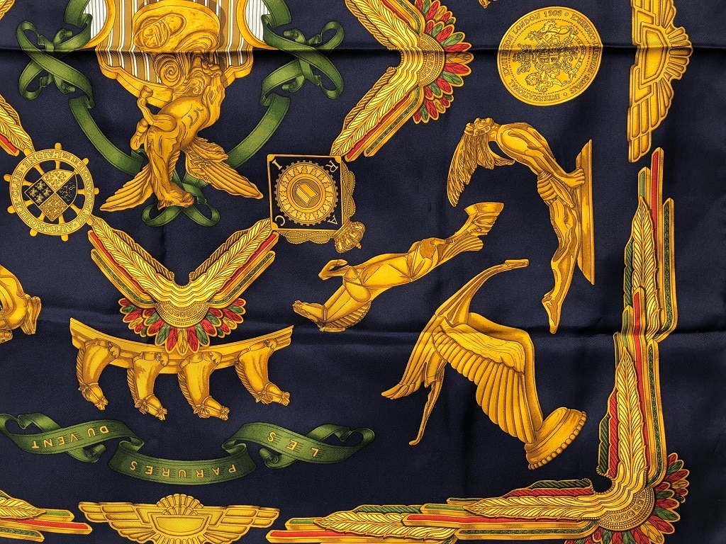 Hermès Scarf Vintage Les Parures Du Vent by Joachim Metz - Image 5