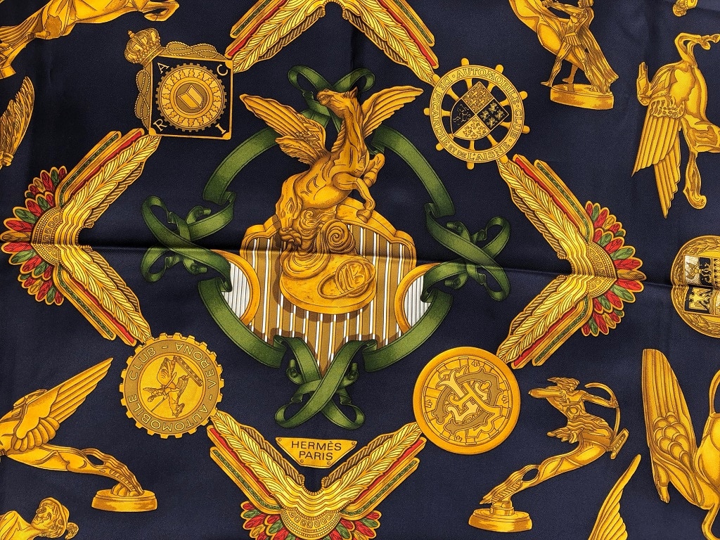 Hermès Scarf Vintage Les Parures Du Vent by Joachim Metz - Image 3