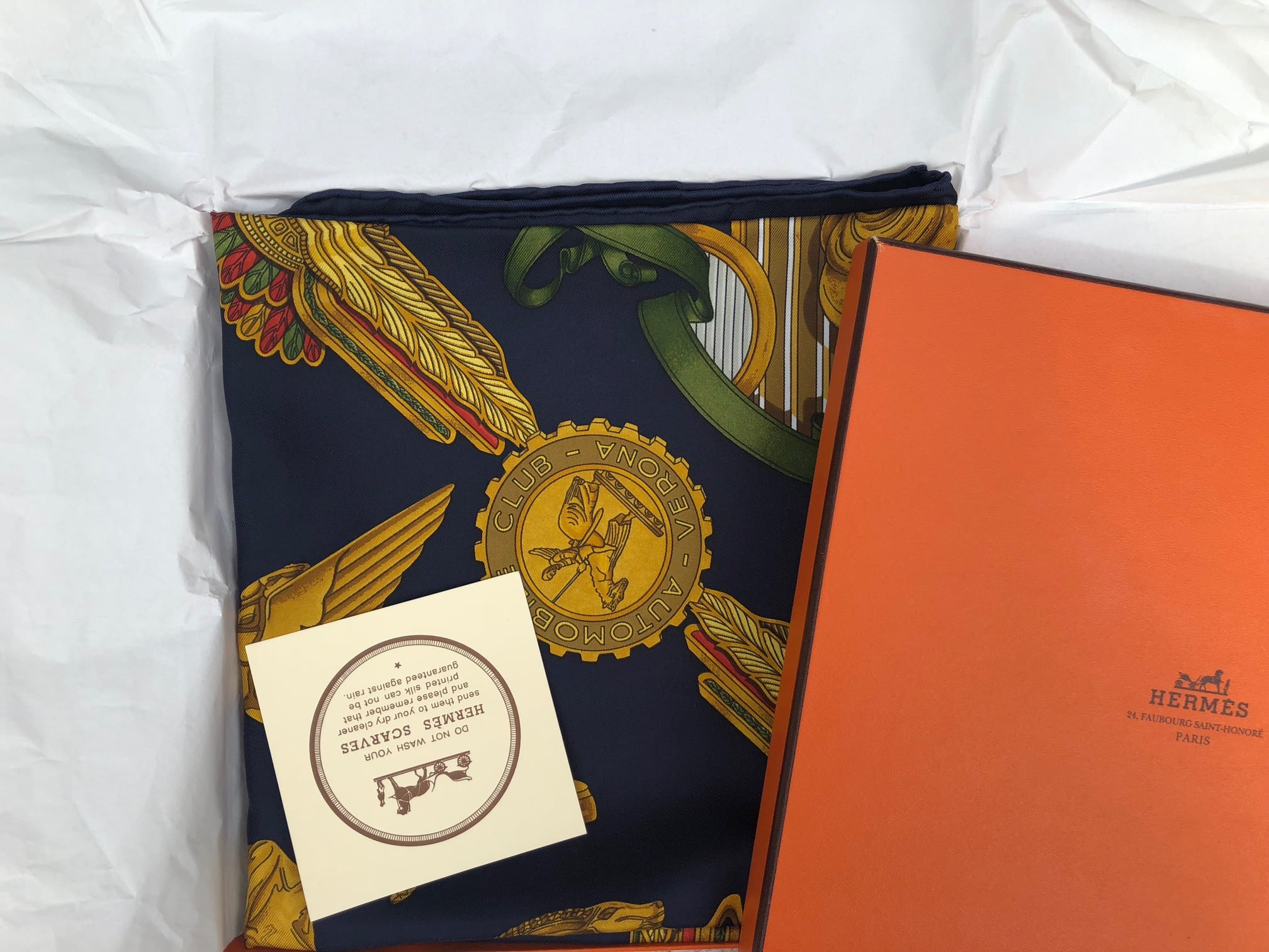 Hermès Scarf Vintage Les Parures Du Vent by Joachim Metz - Image 11