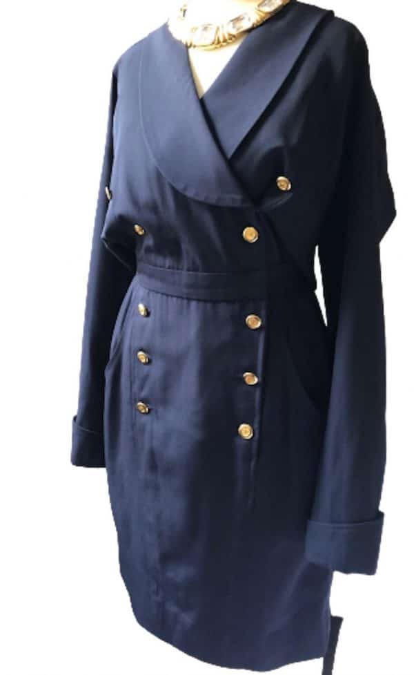 CHANEL Dress Vintage CHANEL Classic CC Logos Double Breasted - Image 3