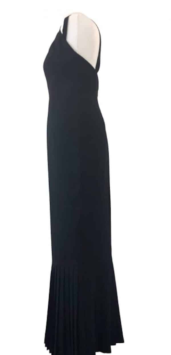 karl lagerfeld paris black long evening dress circa 2000