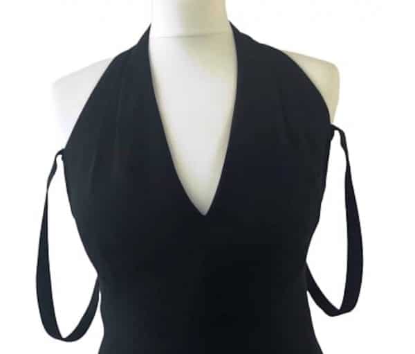 karl lagerfeld paris black long evening dress circa 2000