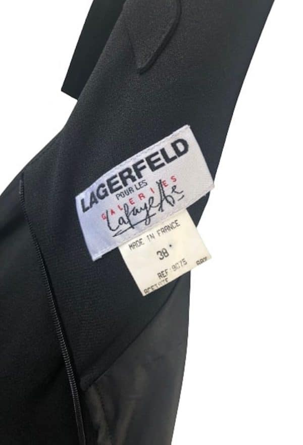 karl lagerfeld paris black long evening dress circa 2000