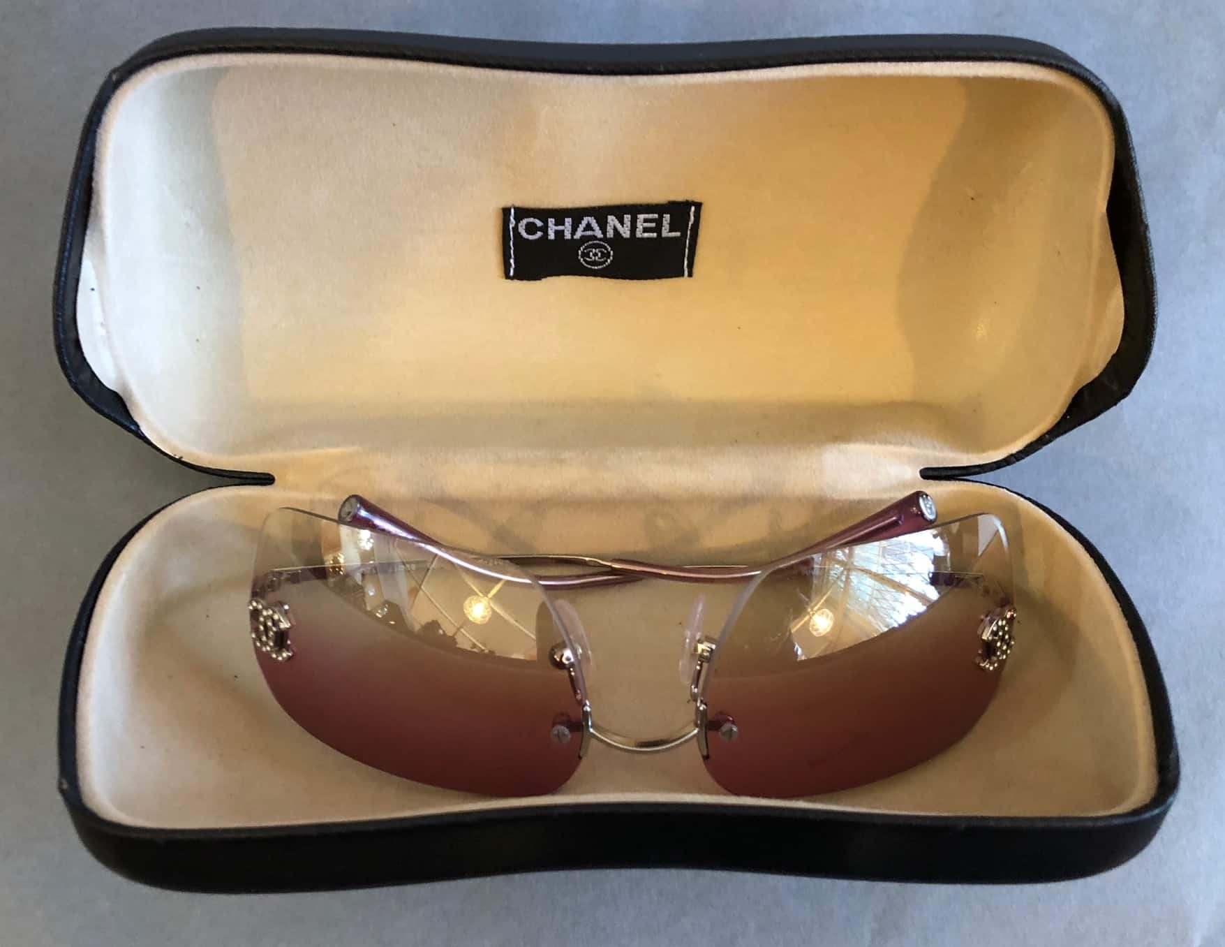 CHANEL Sunglasses CC Aviators Rimless - Image 9