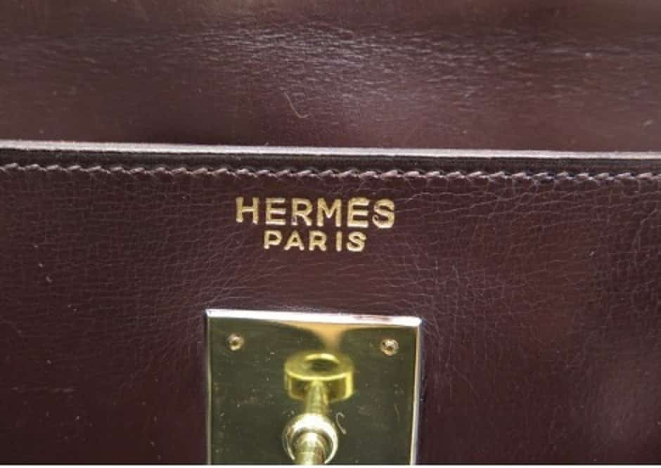Hermes Kelly Handbag Brown Box Calf with Gold Hardware 32 - Image 6