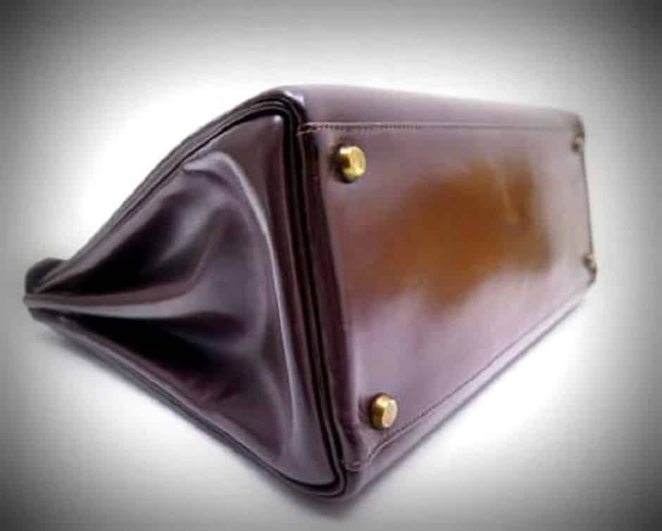 Hermes Kelly Handbag Brown Box Calf with Gold Hardware 32 - Image 7