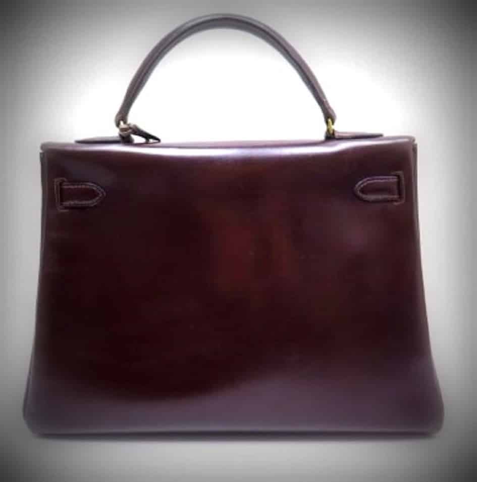 Hermes Kelly Handbag Brown Box Calf with Gold Hardware 32 - Image 4