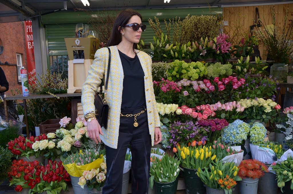 CHANEL Jacket Vintage Tweed Trimmed Jewel Buttons - Image 2