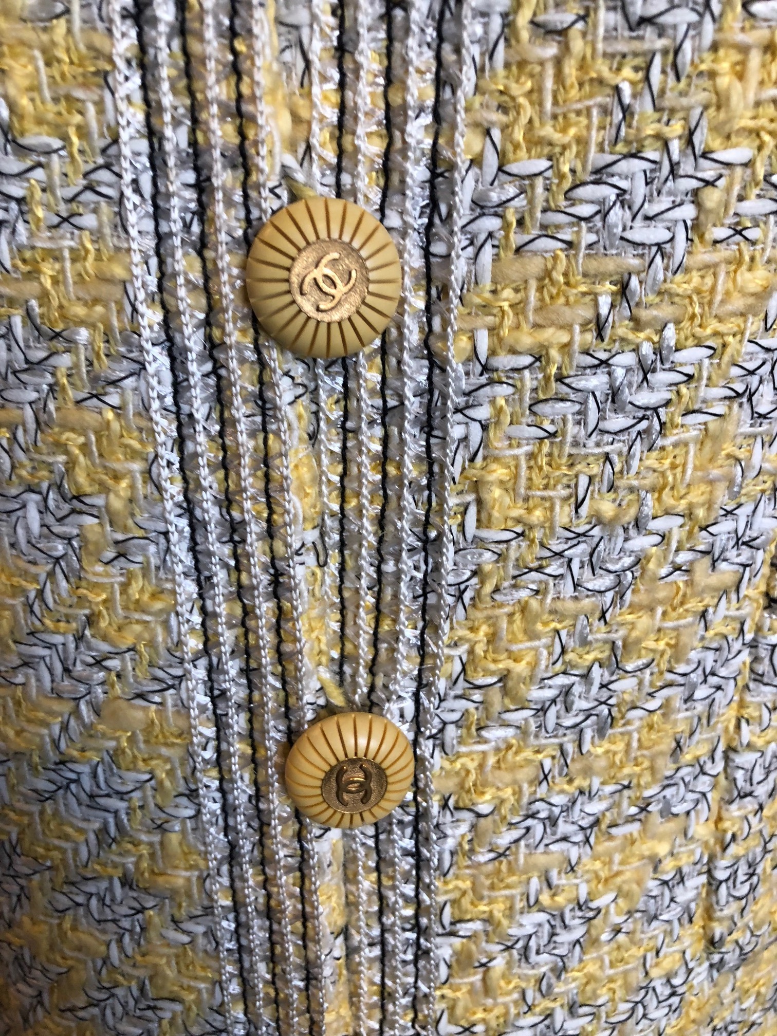 CHANEL Jacket Vintage Tweed Trimmed Jewel Buttons - Image 15