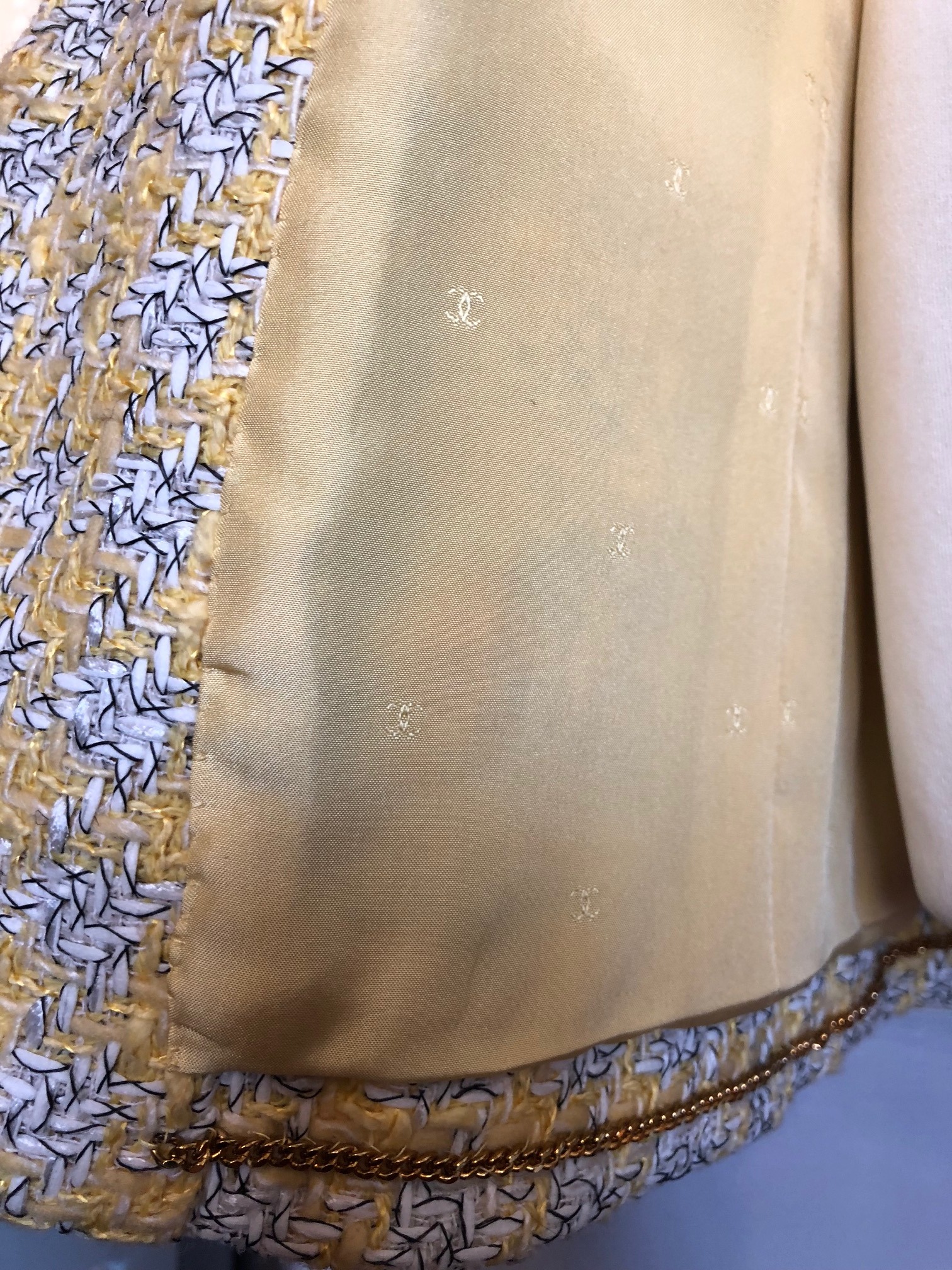 CHANEL Jacket Vintage Tweed Trimmed Jewel Buttons - Image 16