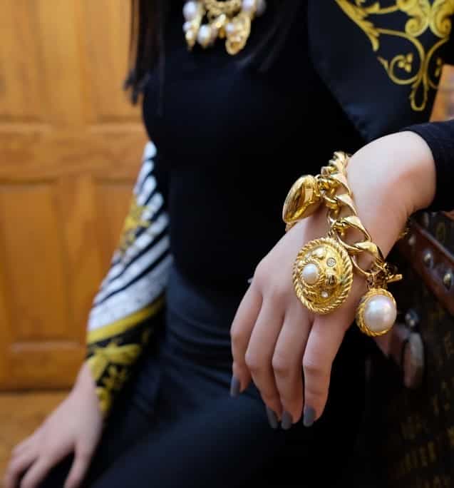 ESCADA Charm Statement Bracelet Rhinestones Jewel