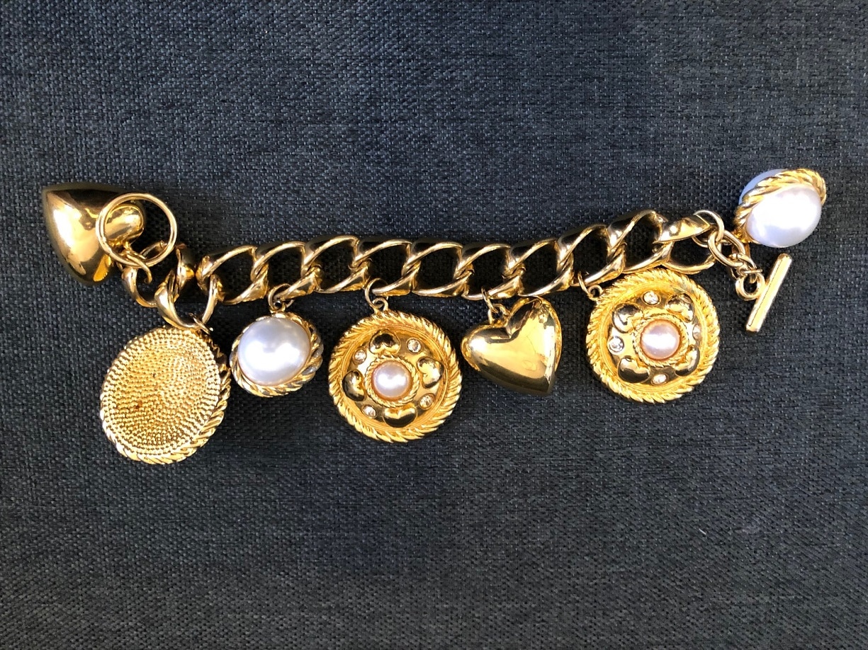 ESCADA Charm Statement Bracelet Rhinestones Jewel - Image 4