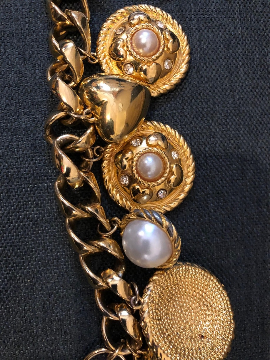 ESCADA Charm Statement Bracelet Rhinestones Jewel - Image 6