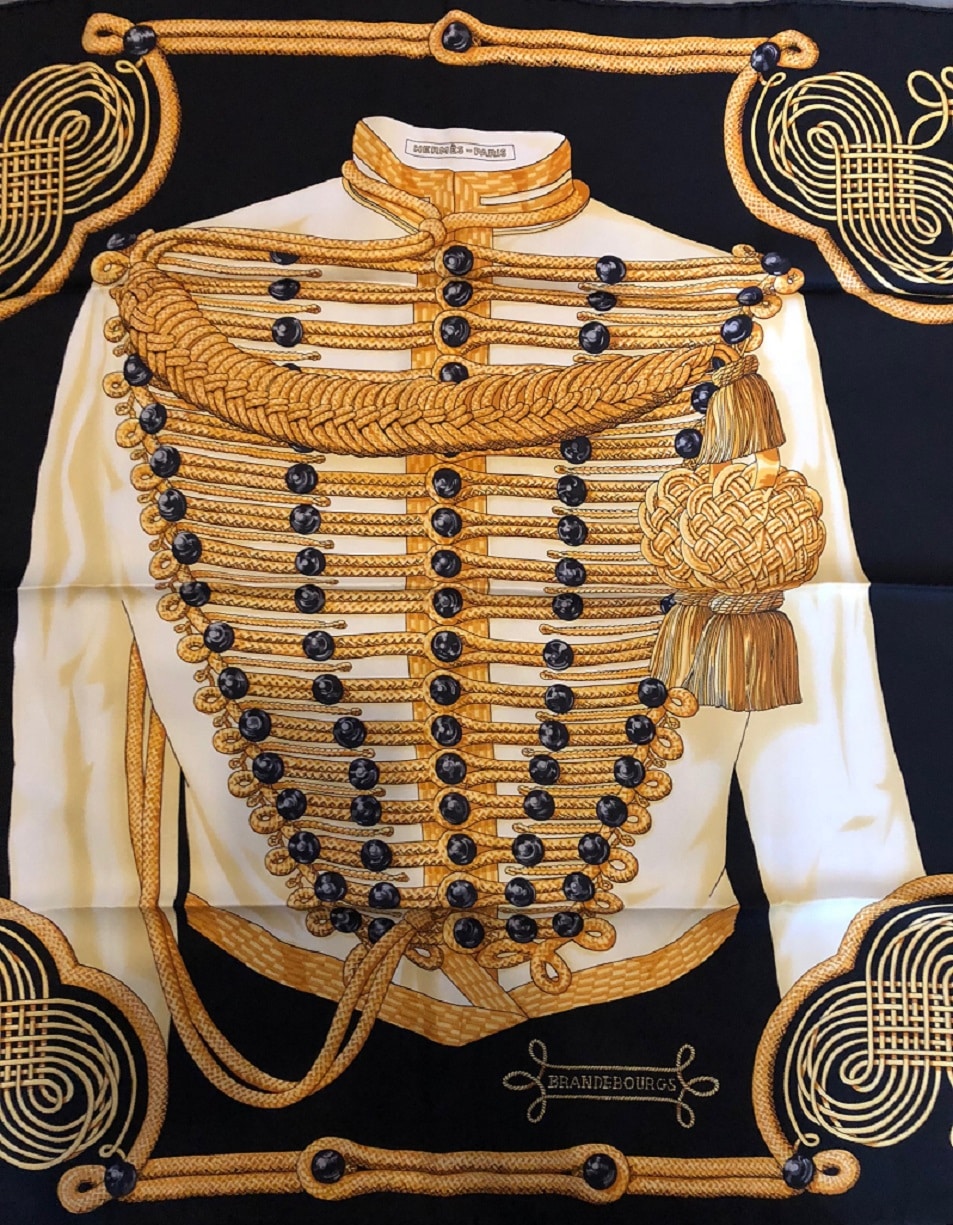 HERMES Brandebourgs Silk Scarf