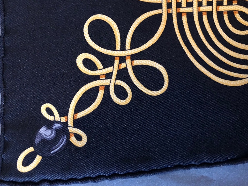 HERMES Brandebourgs Silk Scarf - Image 6