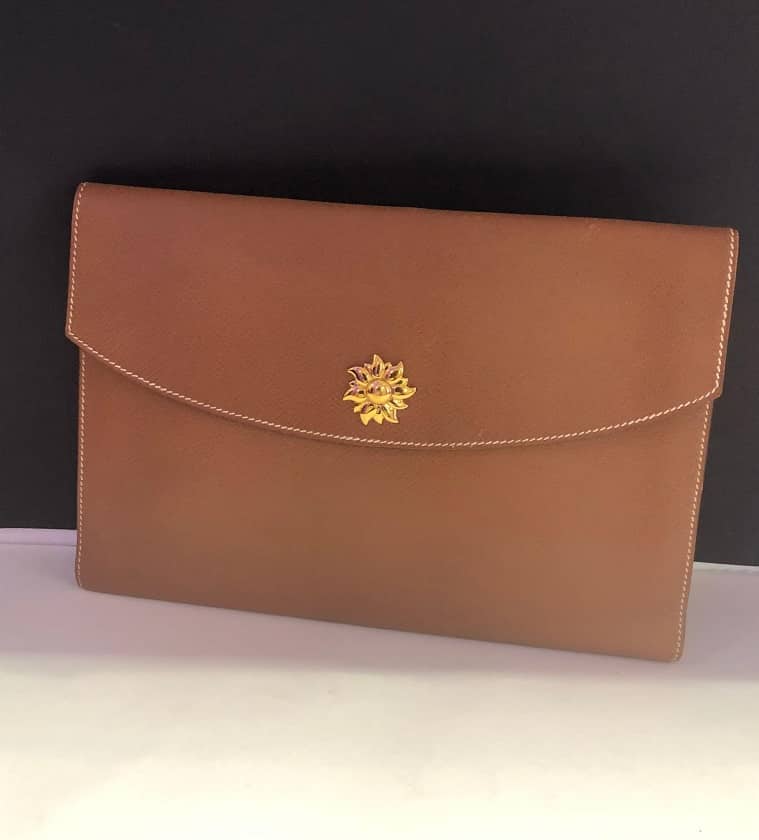 HERMES Clutch Pochette Limited Edition Clemence Leather As New - Image 3