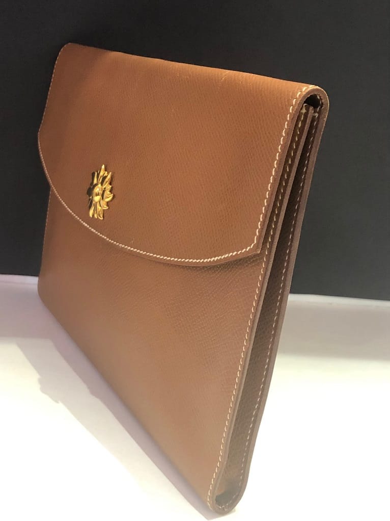 HERMES Clutch Pochette Limited Edition Clemence Leather As New - Image 5