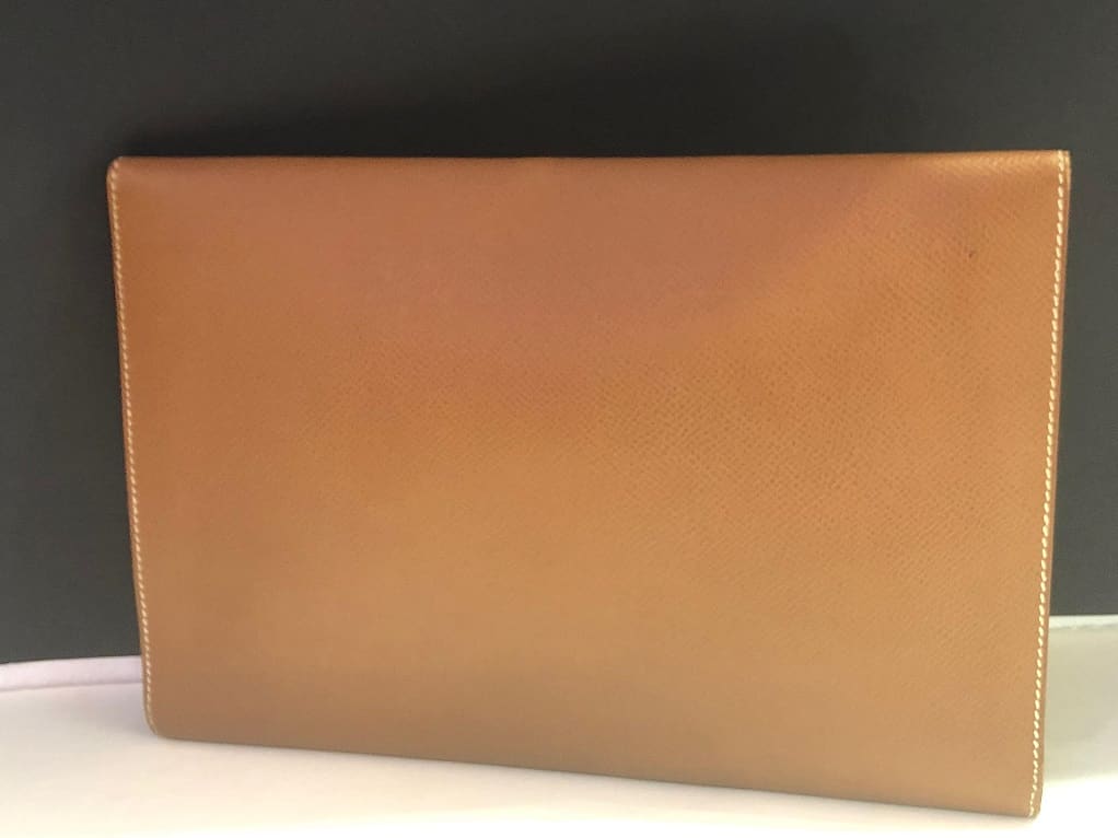 HERMES Clutch Pochette Limited Edition Clemence Leather As New - Image 6