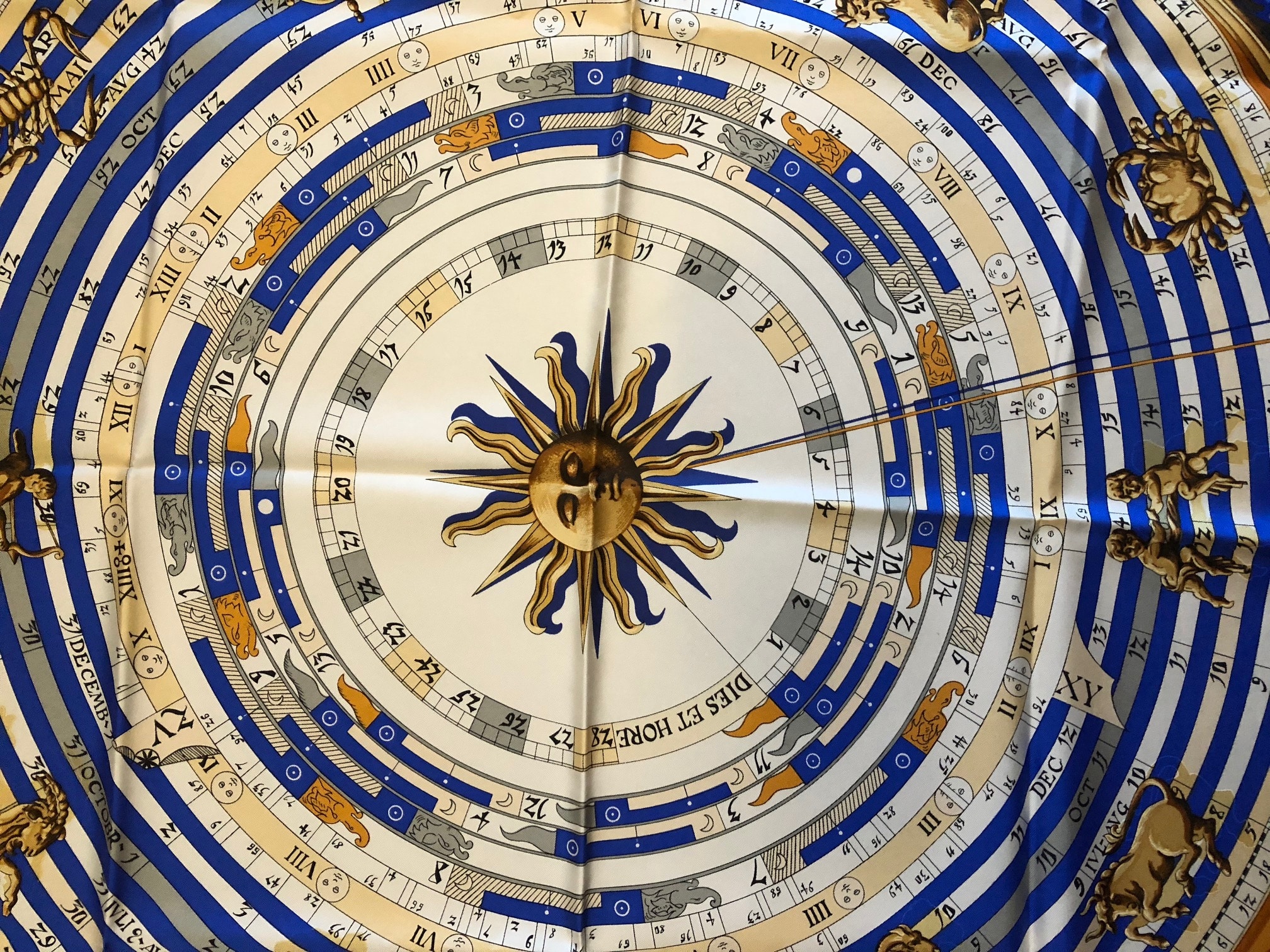 HERMES Dies et Hore - Astrologie Silk Scarf As New - Image 8