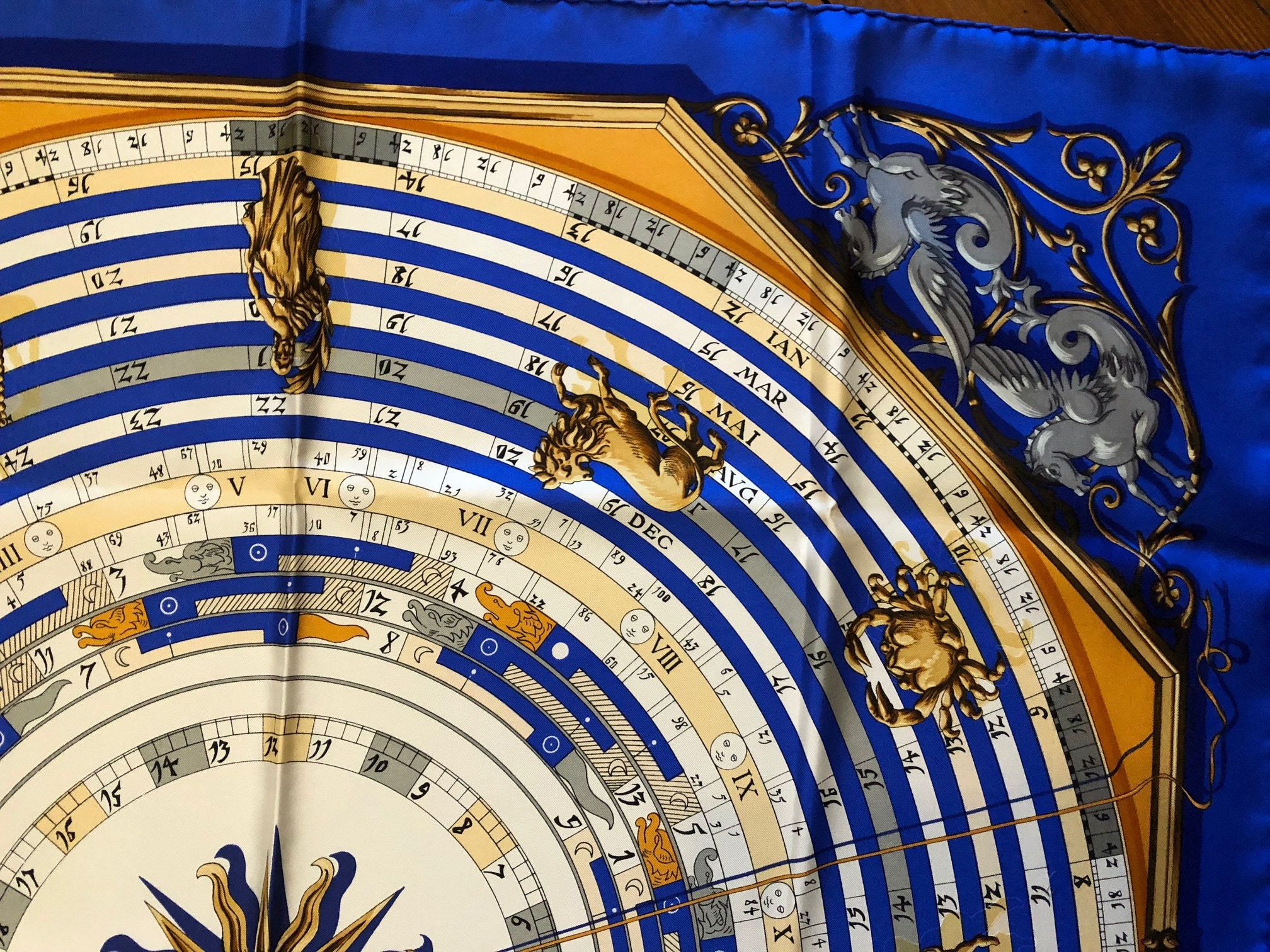 HERMES Dies et Hore - Astrologie Silk Scarf As New - Image 11