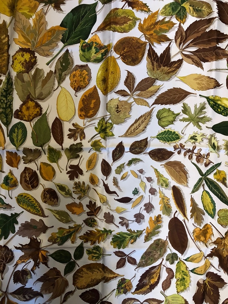HERMES Feuilles d’Automne Silk Scarf - Image 6