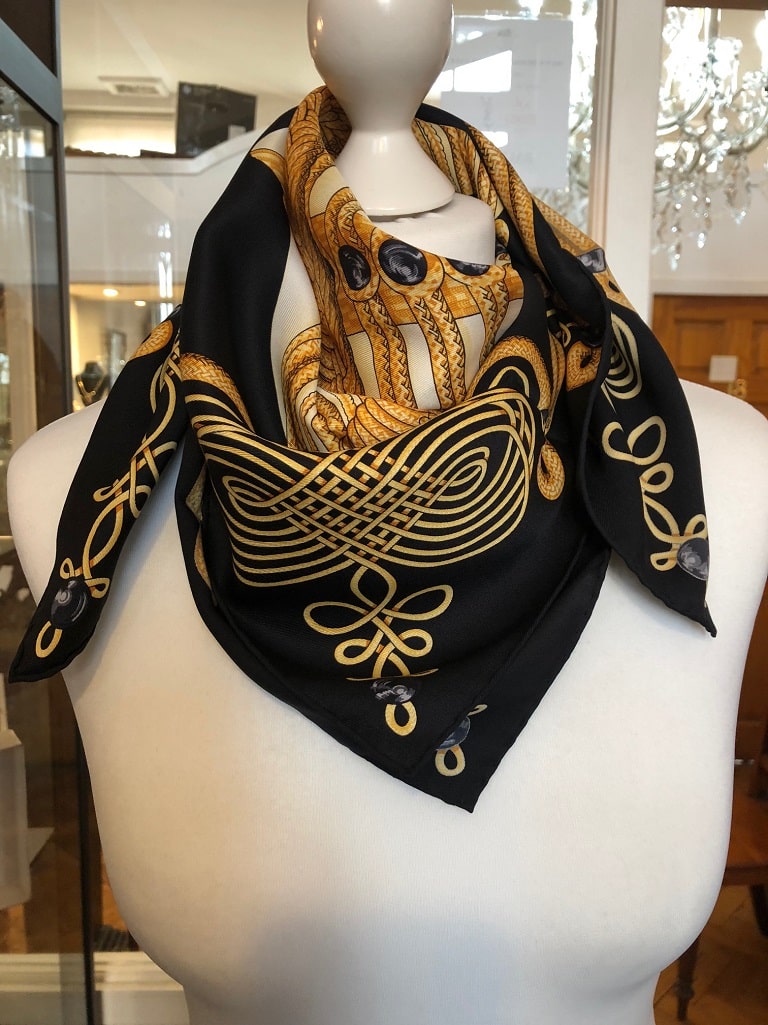 HERMES Brandebourgs Silk Scarf - Image 2