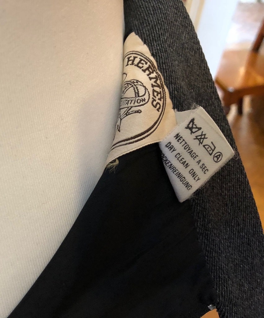 HERMES Suit Pencil Skirt Fitted Jacket Hunting Horn Buttons Rare - Image 12